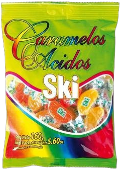 Paquete caramelos acidos ski